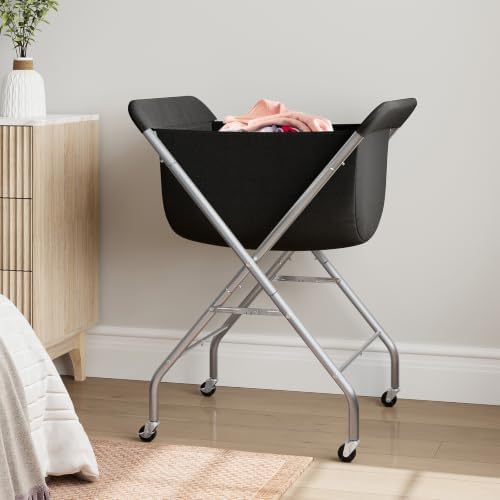 ELYKEN Laundry Basket with Wheels, Collapsible Laundry Hamper - Image 2