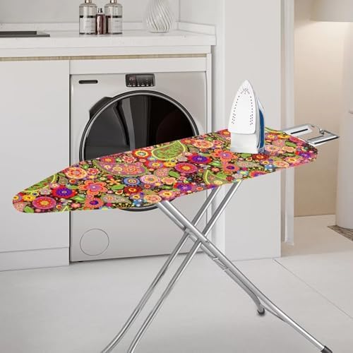 70s Paisley Hippie Floral Print Polyester Ironing Board Cover Hook & Loop - Image 2