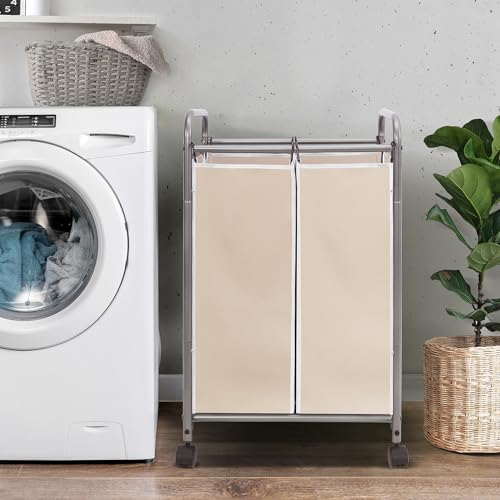 STORAGE MANIAC Laundry Sorter 2 Section, 90 L Gal Laundry Hamper - Image 3