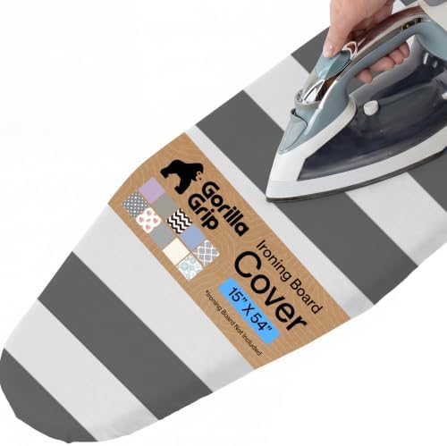 GORILLA GRIP Padded Ironing Board Cover, 15x54 Striped by Unknown
