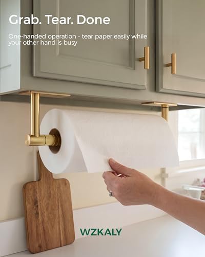 Gold Paper Towel Holder Under Cabinet - Image 2