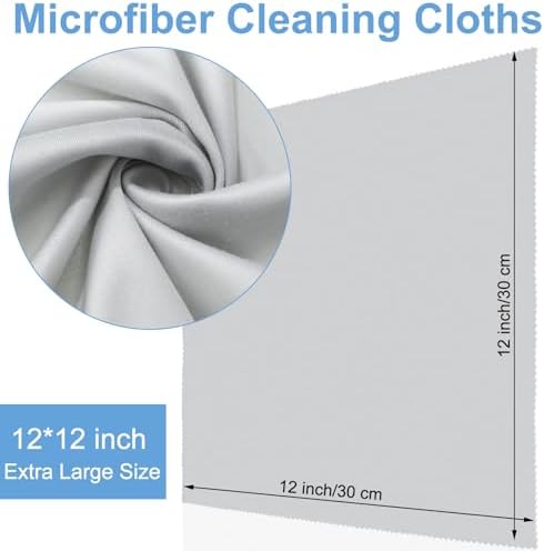 Frienda 12 Pack Large Glass Cleaning Cloth, 6 Colors - Image 2