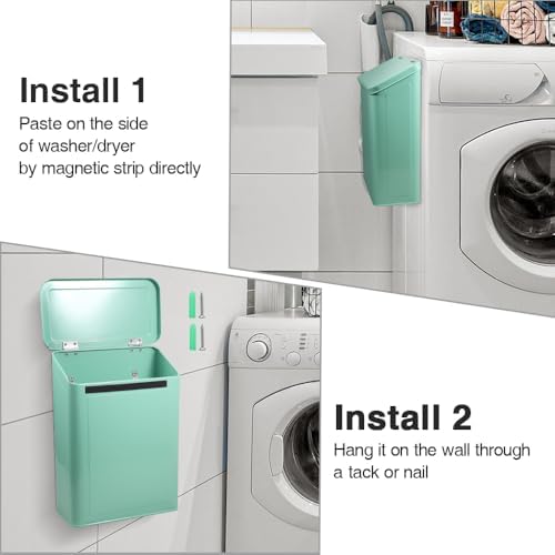 Picowe Magnetic Laundry Storage, Large Metal Lint Holder Bin - Image 4