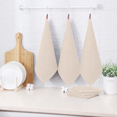 QUILTINA Kitchen Dish Cloths 6 Pack, 12 x 12 Inches, 100% Cotton Waffle Weave - Image 2