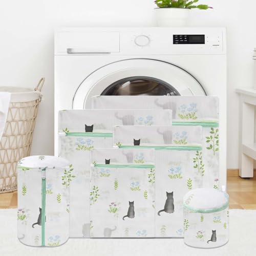 6-Pack Mesh Laundry Bags for Delicates, 6 Sizes Secure Zipper by Unknown