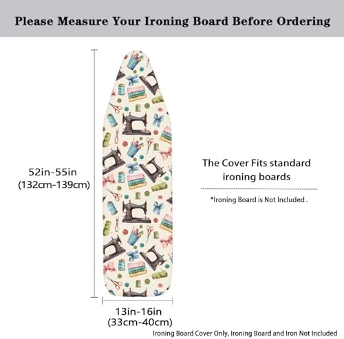 Beige Laundry Ironing Board Cover and Padding Standard Size Table Top Iron - Image 5