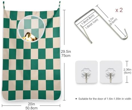 2PCS Hanging Laundry Hamper Bag Over the Door Laundry Hamper Wall Hamper Large - Image 3