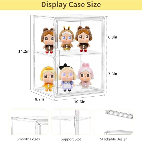 LXLXXL 2 Tier Stackable Shelf Acrylic Display Case - Image 6