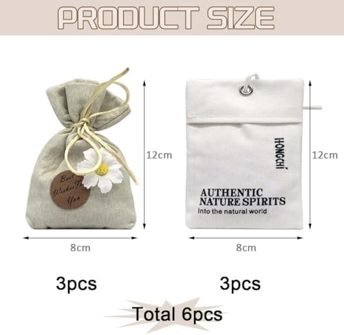 Home Refillable Fragrance Sachets 6-Pack, Lavender & Freesia Corn Cob Scent Bags - Image 4