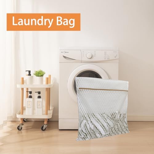 2 Pack Laundry Bag, Durable Big Honeycomb Mesh Laundry Bags Suitable - Image 6