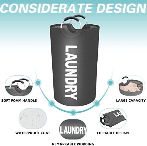 90L Large Laundry Basket, Dirty Clothes Waterproof Laundry Hamper - Image 4