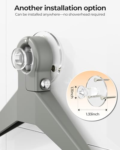 ODesign 2 Tier Shower Caddy for Handheld Shower Heads Anti-Swing Silver - Image 6