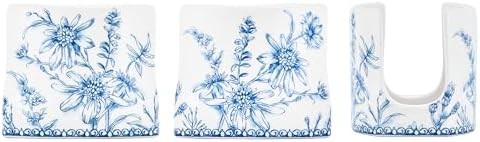 Bico Blue Garden Toile De Jouy Ceramic Kitchen Sponge Holder - Image 4
