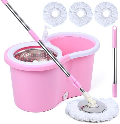 Cute Pink Mop and Bucket Set - Image 6