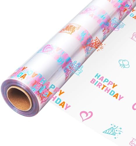 JOYIT Happy Birthday Cellophane Wrap Roll by JOYIT