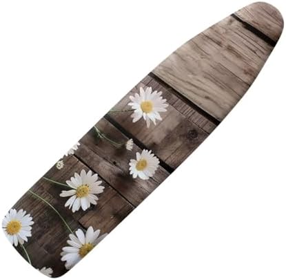 Daisy Flower Wood Grain Brown Ironing Board Cover Soft Table Top Home by Unknown