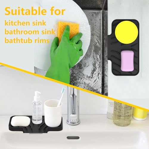 JOOKK Sponge Holder for Kitchen Sink, 7.9"×4" Soap Tray - Image 5