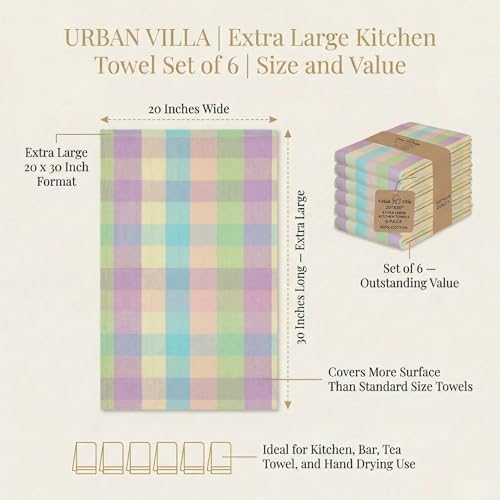 Urban Villa Kitchen Towels Cotton Dish Towels 20”x30” Easter - Image 3