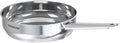 Sunhouse 10 Inch Tri-Ply Stainless Steel Frying Pan, Whole-Clad No Coatings Skillet with Stay-cool Handle for Cooking, Durable & Oven Safe to 500°F, Dishwasher Safe, Compatible with All Cooktops
