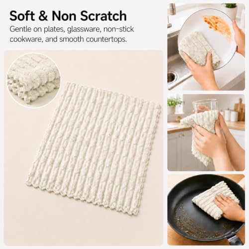 kimteny Microfiber Dish Cloths for Washing Dishes 18 Pack - Image 4