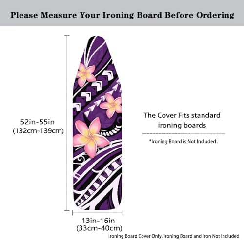 Purple Boho Floral Ironing Board Cover - Image 3
