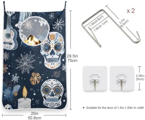 Hanging Laundry Hamper Bag Over the Door Wall Large Dirty Clothes Hamper - Image 3