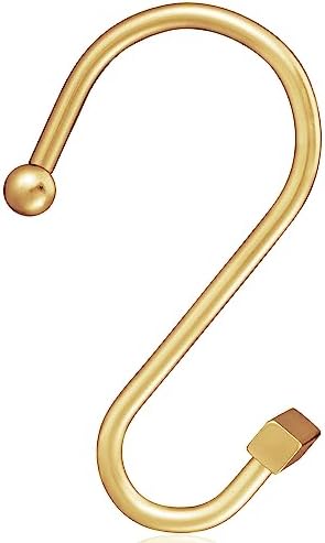 Gold Shower Curtain Hooks, Modern Decorative Shower Curtain Rings - Image 3
