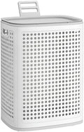 SONGMICS Laundry Hamper with Lid, 75 L Ventilated Basket, Cutout Handles by Unknown