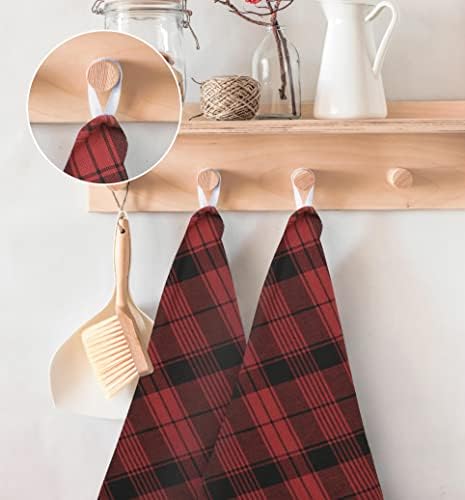 Utopia Towels Red & Black Dish Towels 100% Cotton - Image 2