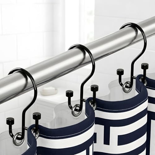 Bathway 12-Pack Double Shower Curtain Hooks, Rust-Resistant Metal Shower by Bathway