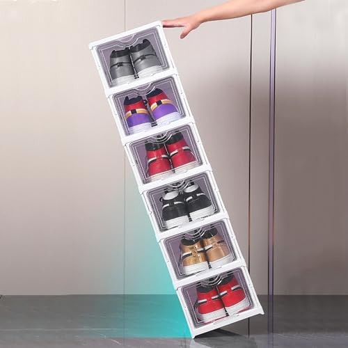 Nicunom Foldable Shoe Rack Organizer, 6-Tier Shoe Storage Box Collapsible - Image 4