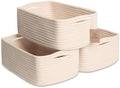NaturalCozy 11.8"x8"x4.5” Storage Baskets by NaturalCozy