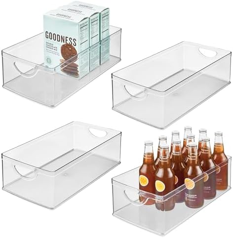 iDesign Stackable Clear Plastic Extra Long Storage Bin by iDesign