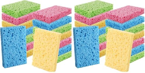 PANYEE Cleaning Scrub Colored Sponge, Non-Scratch Kitchen Cellulose Dishwashing by PANYEE