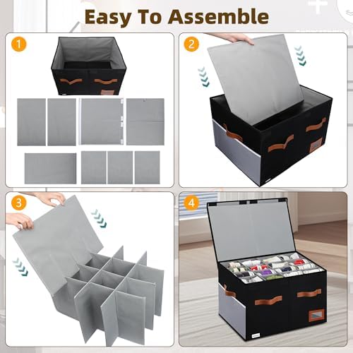 Supowin Large Shoe Organizer for Closet, Foldable Shoe Storage Bin - Image 7