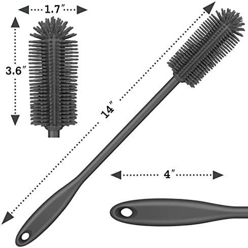 Silicone Bottle Brush, Long Handle Bottle Cleaner Brush - Image 5