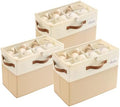 Varhomax Shoe Organizer Box for Closet, Small Fabric Storage Basket 3 Pack by Varhomax