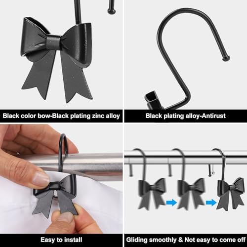 Bow Shower Curtain Hooks - Image 2