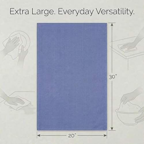 Urban Villa Kitchen Towels Cotton Dish Towels 20”x30” Blue - Image 3