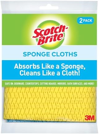 Scotch-Brite Sponge Cloths, Reusable Dish Towel that Absorbs Like a Sponge by Unknown