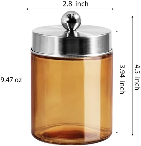 3 Pack Apothecary Jar Canisters Bathroom Vanity Organizer - Image 7