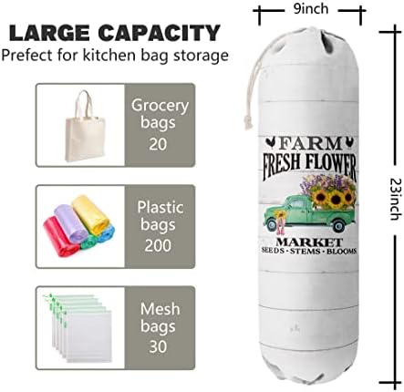 Grocery Bag Holder Organizer, Wall Mount Storage Container Dispenser - Image 2