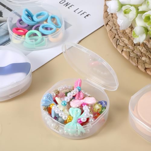 4 Pcs Cotton Round Holder, Square Powderpuff Cases Travel Cotton Round - Image 7