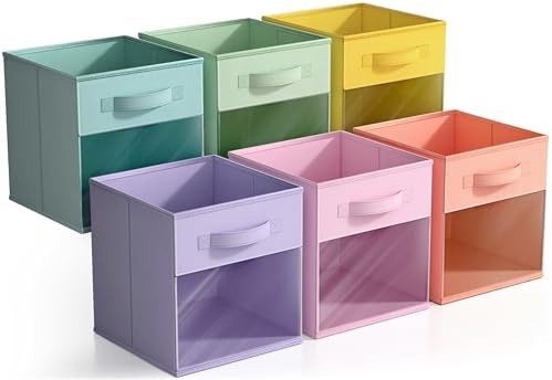 Sorbus Storage Bins with Clear Window, 6 Pack - Image 6