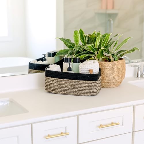 NaturalCozy 13.5”x8.5”x5.5” Rectangle Storage Baskets - Image 5