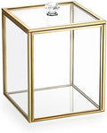 Hipiwe Gold Glass Vanity Box Vintage Apothecary Jars by Hipiwe