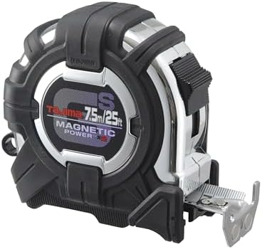 TAJIMA Tape Measure - 25ft/7.5m x 1in GS-Lock Measuring Tape - GS-SC25/7.5MBW by TAJIMATraditionofExcellence