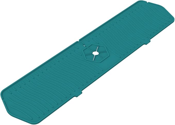Kitchen Faucet Sink Splash Guard, Sink Draining Pad Behind Faucet, Rubber by Aynuma