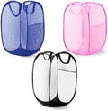 Pop Up Laundry Hamper, Mesh Laundry Basket Collapsible, Foldable Hamper by LXLOVESMEggRings