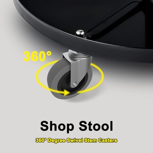 4 Inch Swivel Stem Casters 7/16-Inch Stem Diameter Rubber Wheels - Image 5